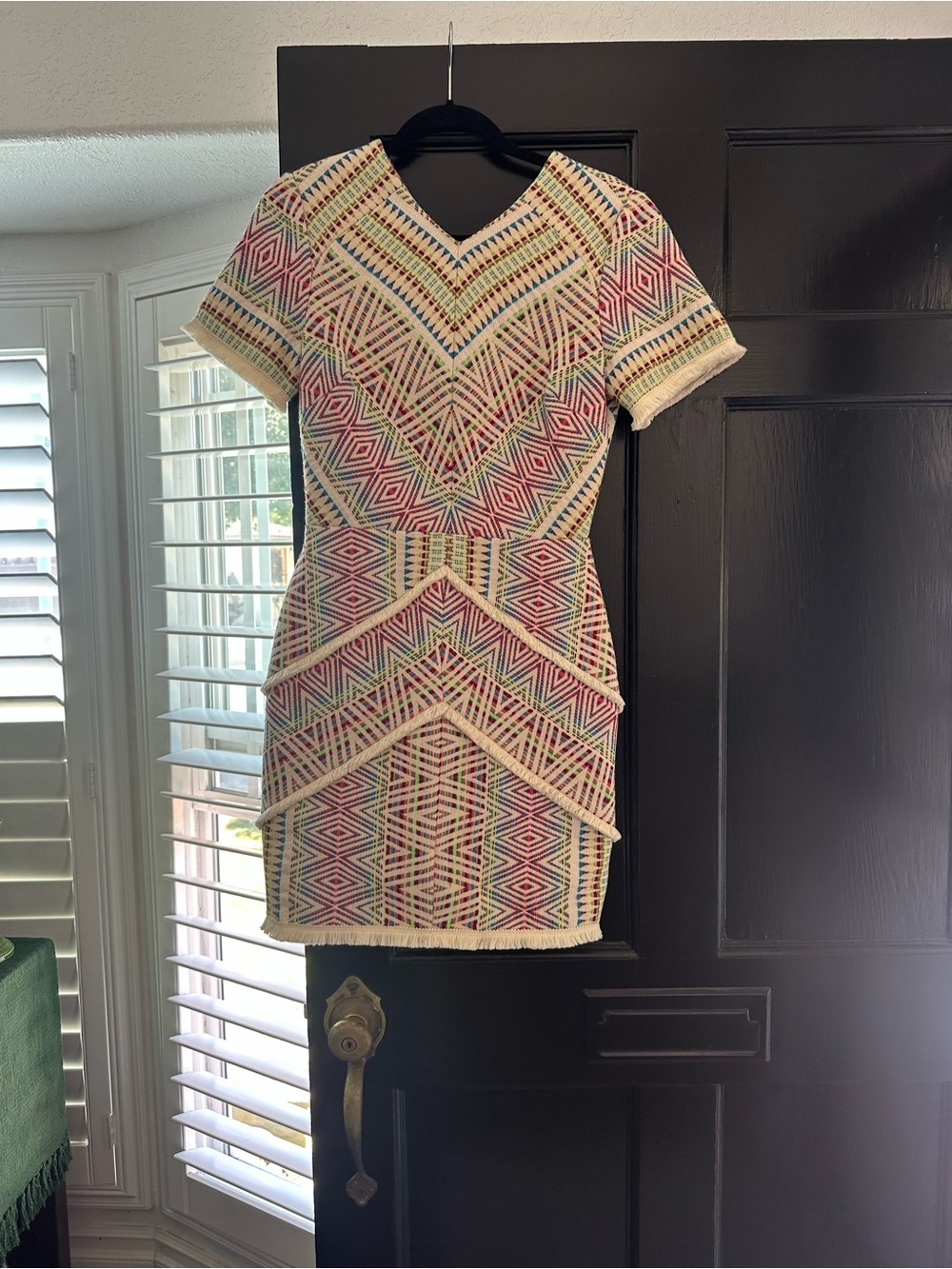 Adelyn Rae Multi-Pattern Short Sleeve Mini Dress - Picture 2 of 8